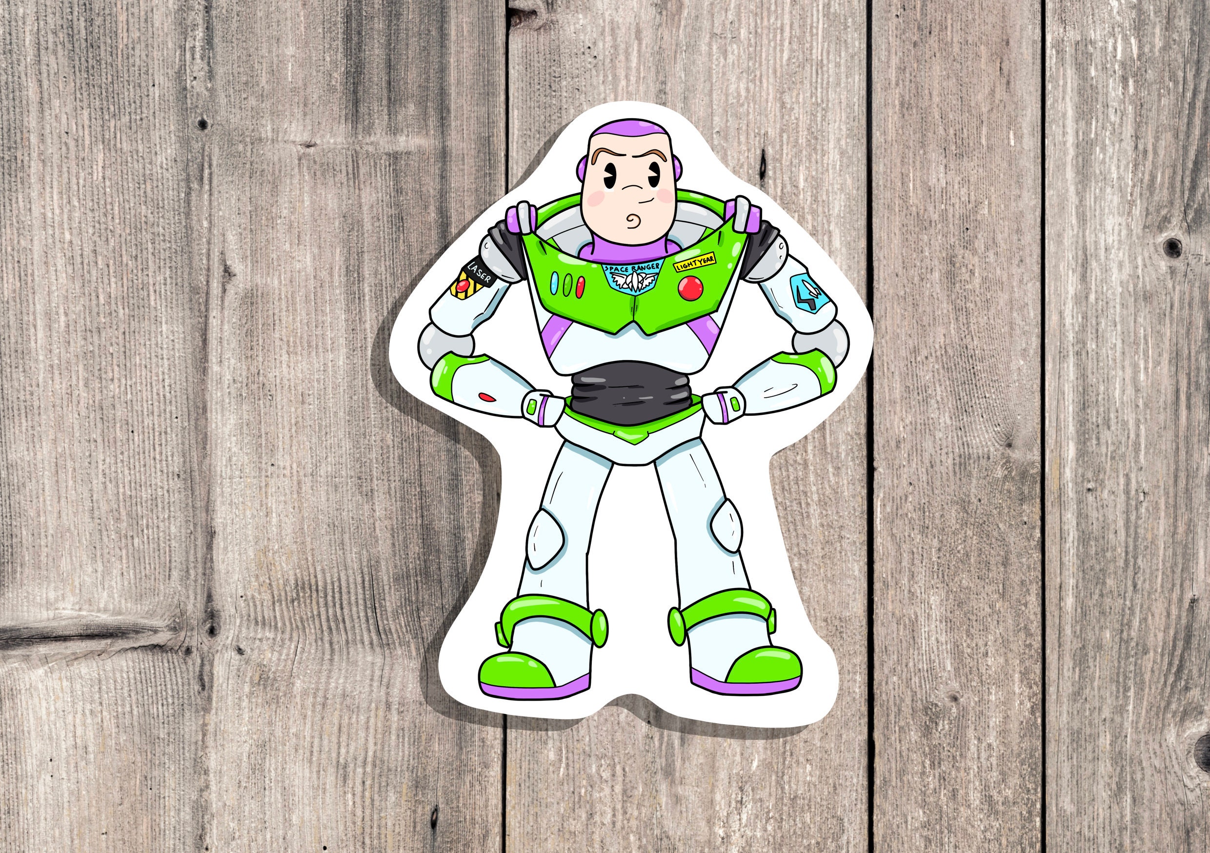 Buzz lightyear Die Cut Vinyl Sticker | Etsy