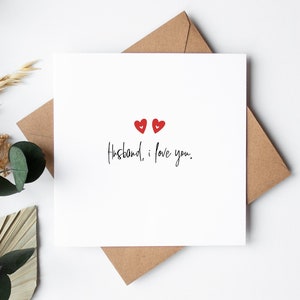 Carte de Saint-Valentin ou d'anniversaire pour mari, lui - mari, je t'aime