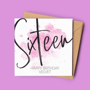 Carte de 16e anniversaire pour elle | 16e anniversaire | Joyeux 16e anniversaire