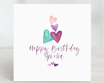 Personalised Birthday Card for Her | Girl's Birthday Card