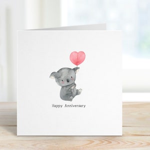 carte d'anniversaire | Carte d'anniversaire coeur de koala