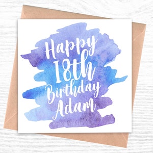 Carte d'anniversaire personnalisée pour lui | Joyeux 18 décembre | Personnalisez avec n'importe quel nom