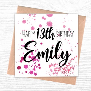 13e anniversaire personnalisée pour elle | 13e anniversaire | Joyeux 13e anniversaire