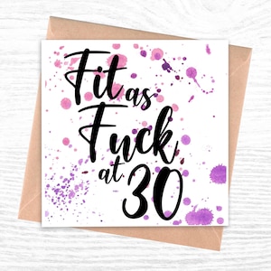 30e carte d'anniversaire amusante pour elle | carte d'anniversaire | En pleine forme à 30 ans