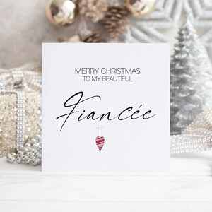 Carte de Noël pour fiancée, future épouse