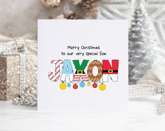 Personalised Christmas Card for Son | Merry Christmas to our very special Son