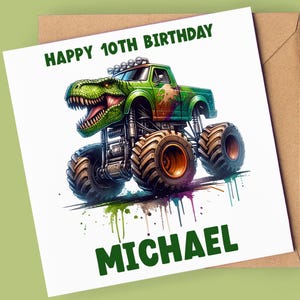 d'anniversaire personnalisée de Monster Truck | TOUT ÂGE