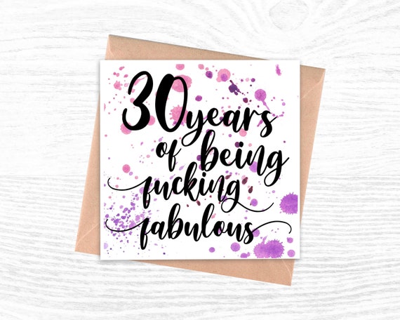 Funny 30th Birthday Card for her Birthday Card 30 years of | Etsy