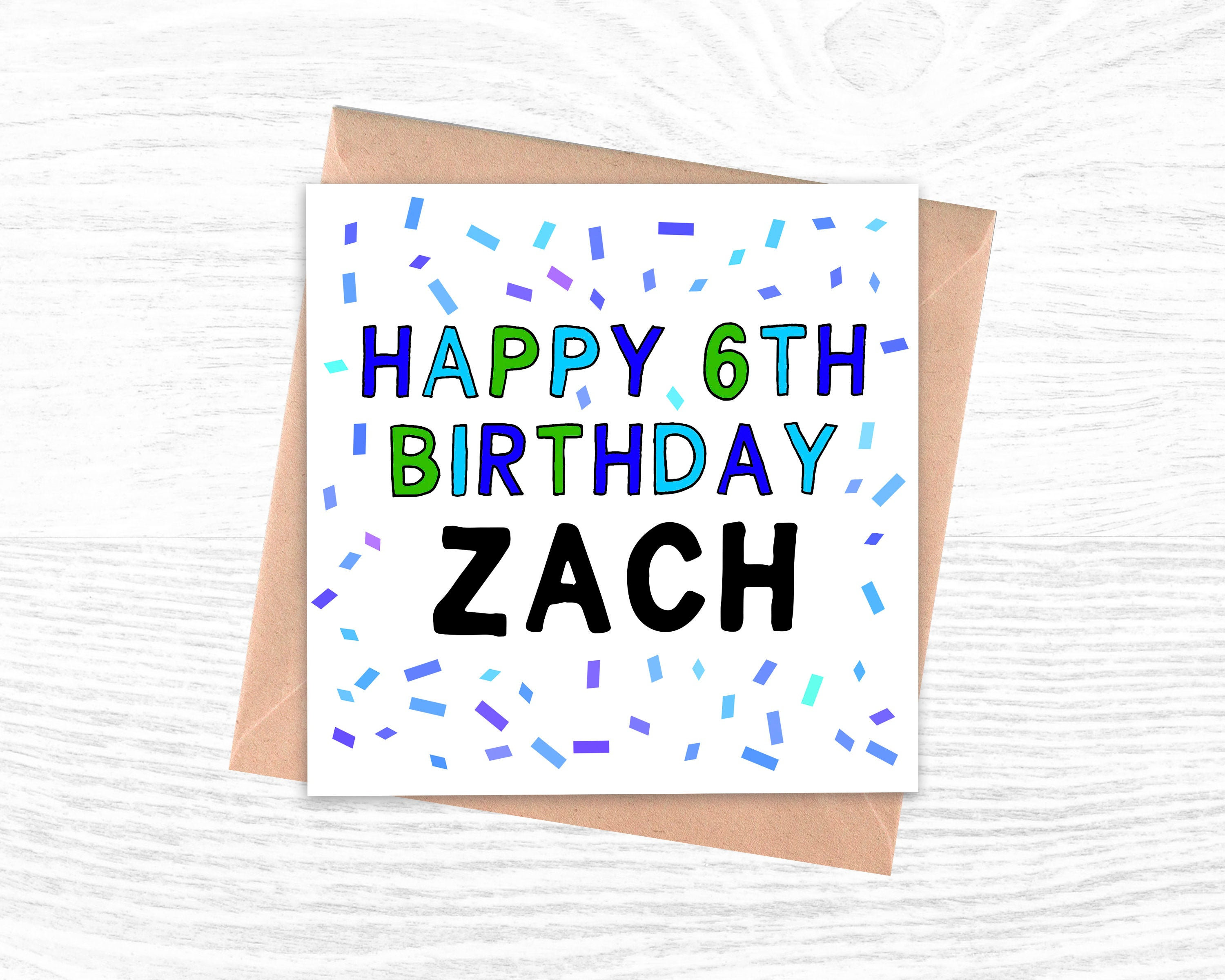 Personalised 6th Birthday Card for Boy Cousin Nephew Grandson - Etsy UK