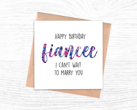 Birthday Card Funny Birthday Card for Fiance Happy Birthday Fiance i cant wait to marry the shit out of you