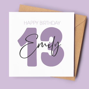 13e anniversaire personnalisée pour elle | 13e anniversaire | Joyeux 13e anniversaire