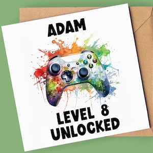 Carte d'anniversaire pour garçon, fils, cousin, neveu | Carte d'anniversaire de jeu