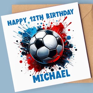 Carte d'anniversaire pour garçon, fils, cousin, neveu | Carte d'anniversaire de football