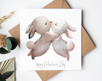 Valentine's Day Card for him or her | Bunnies