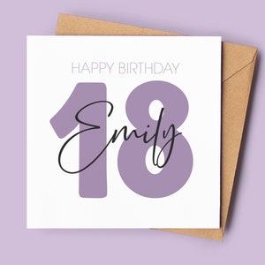 Carte 18e anniversaire pour elle | 18e anniversaire | Joyeux 18e anniversaire