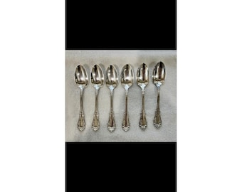 6 Rogers Bros  1847 Berkshire  International Silver plate Teaspoons