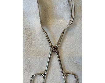 Vintage Taunton Silverplate Salad Tongs Made in Italy 9" Inches
