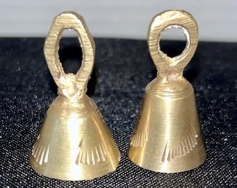 2 Vintage Miniature Bells Made In India