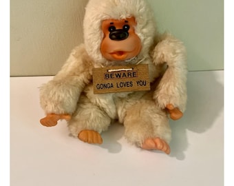 Vintage Gonga Thumb Sucking Plush Monkey Gorilla Ape Russ Berrie 1977