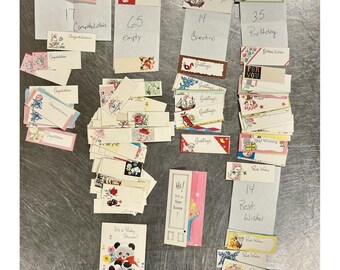 Vintage Lot of  145  Assorted Unused Baby/Wedding/Birthday  /Gift Tags 2 Cards