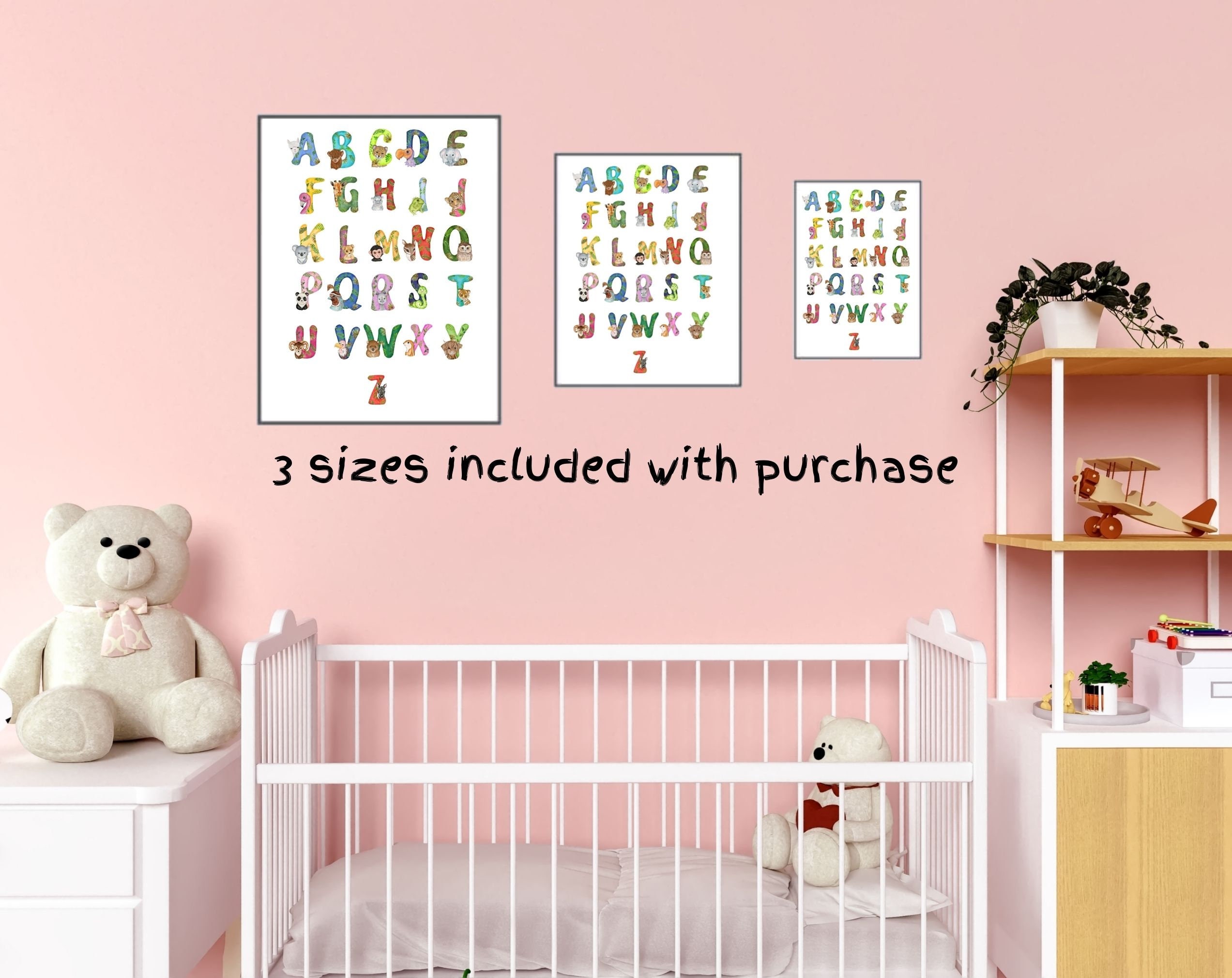 Nursery Alphabet Print Nursery Printable Girl Nursery Décor Boy Nursery