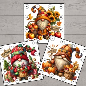 Mini Gnome Monthly Savings Challenge For Cash Envelopes, Savings Challenge Printable, Savings Tracker image 6