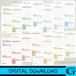 Paycheck Budget Planner, Paycheck Budget Template Printable, Paycheck Budget Printable, Budget Printable, Budget Binder, Budget Planner