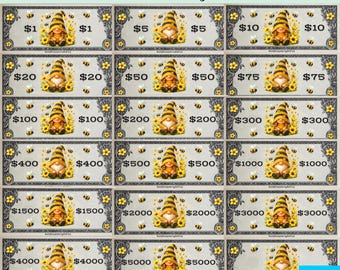Printable Cash Stuffing Prop Money, Budgeting Placeholders for Savings, Digital Download, Money Placeholders for Fully Funded Envelopes