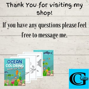 May include: A printable ocean colouring book for kids featuring a variety of sea creatures, including a shark, seahorse, turtle, and octopus. The book is titled "Ocean Colouring Book for Kids".