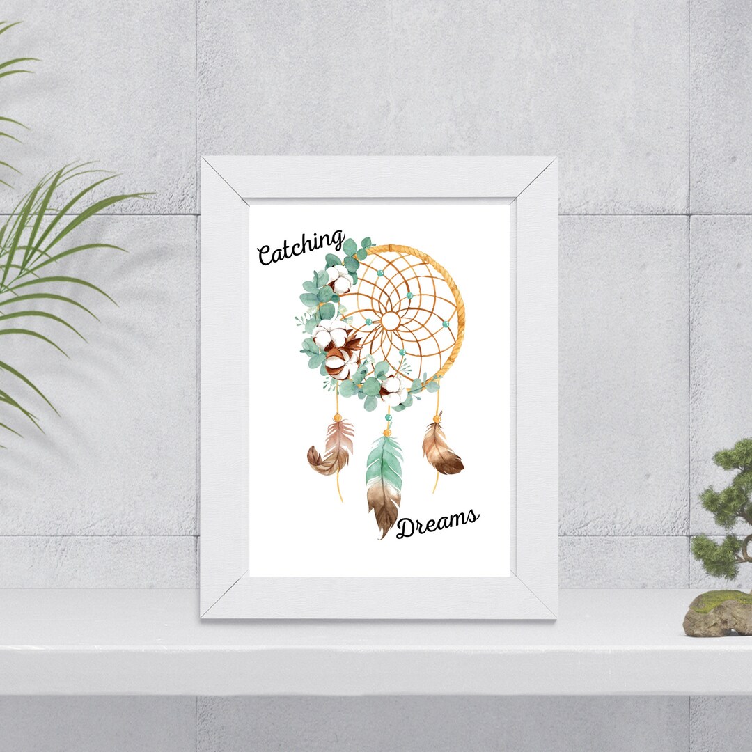 Watercolor Dream Catcher Printable Wall Art - Downloadable Print ...