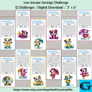 Low Income Savings Challenge Printable, 12 Boxes Money Savings Challenge, Cash Stuffing, Savings Tracker, Save 1350 Challenge, Cash Budget