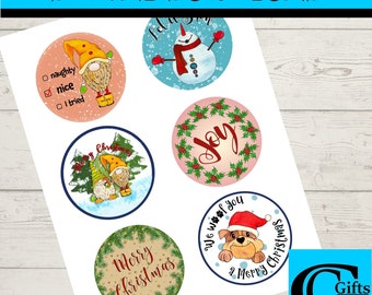 Druckbare Geschenkanhänger Weihnachten | Feiertags Designs (Digitaler Download)