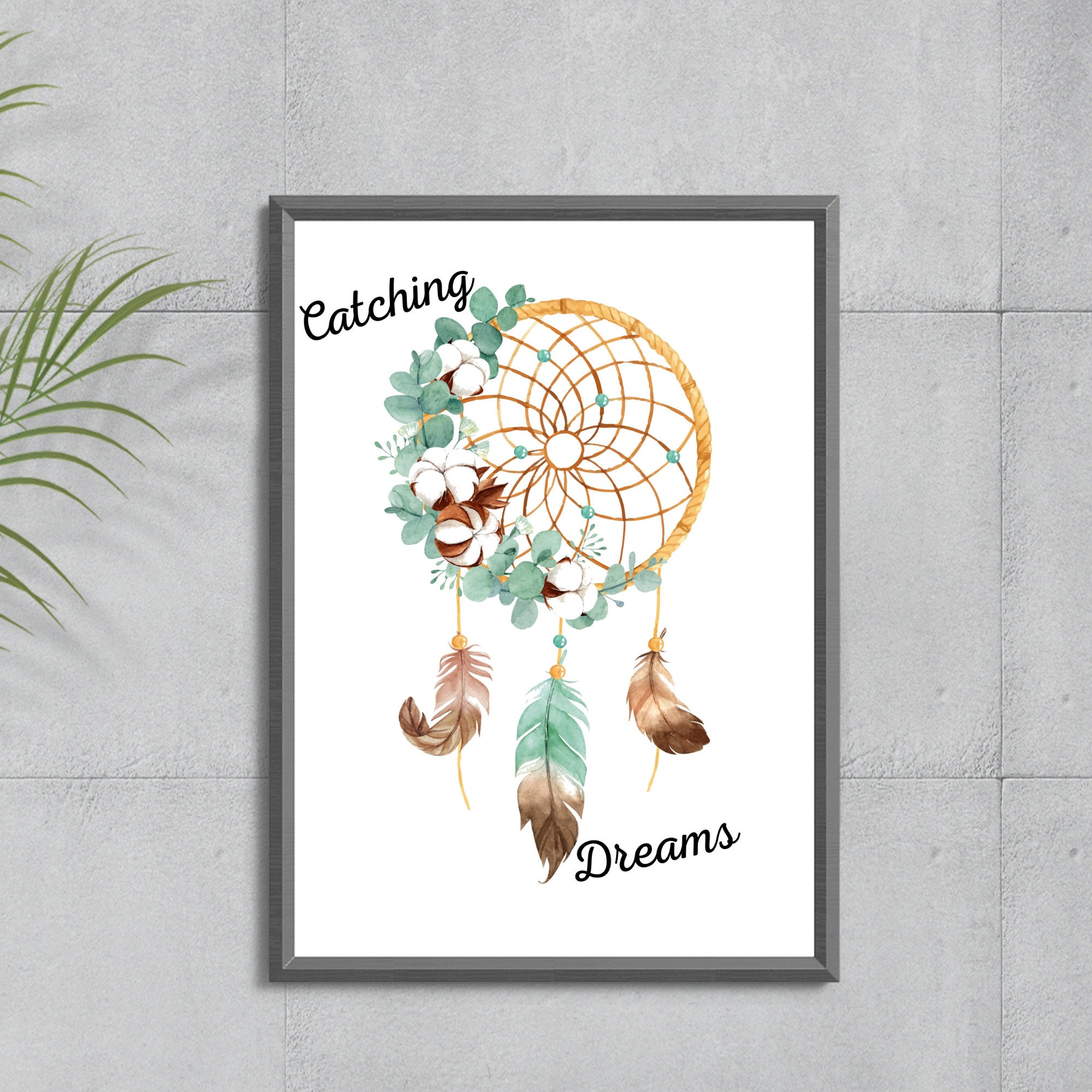 Watercolor Dream Catcher Printable Wall Art - Downloadable Print ...
