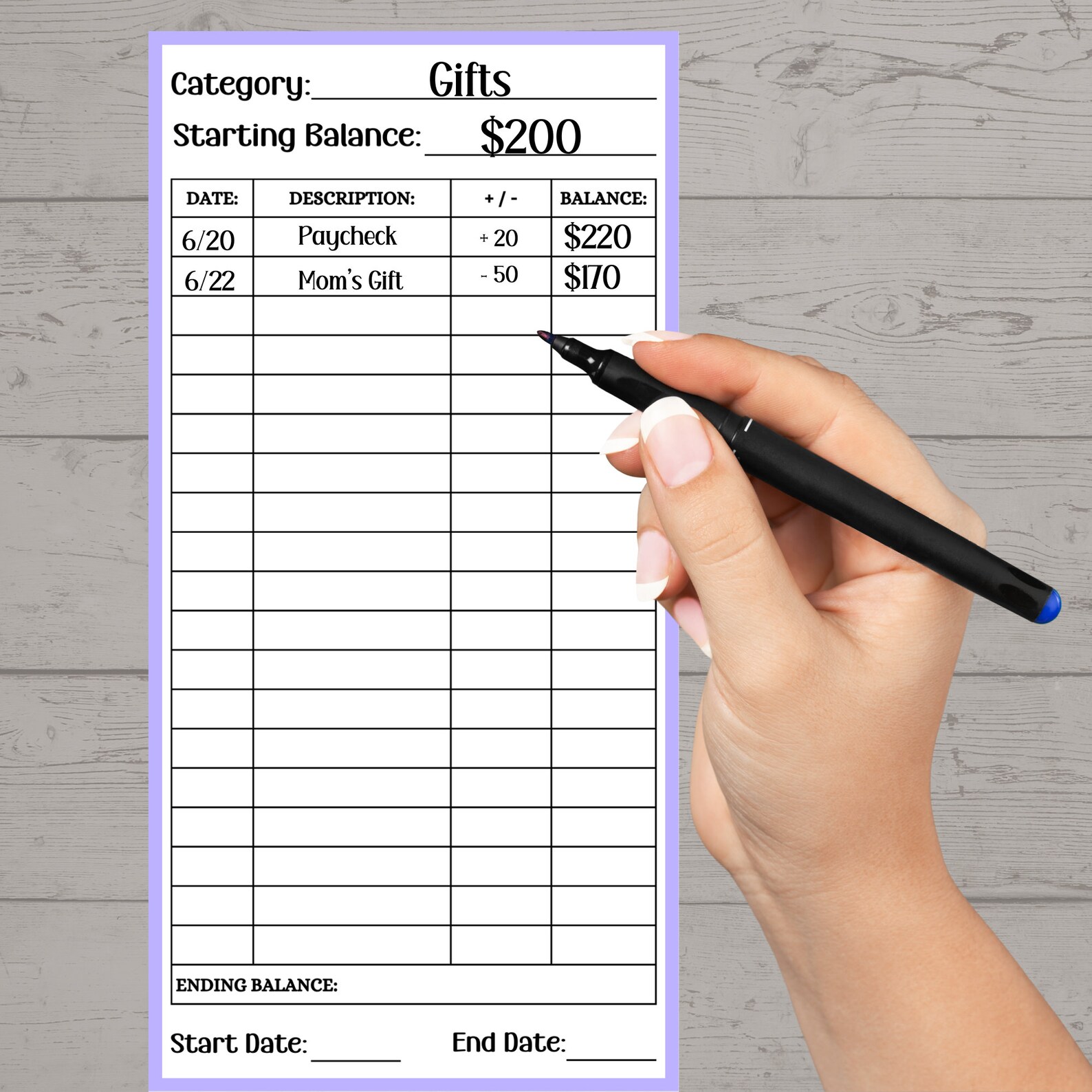 Paid Insert Cash Envelope Inserts Printable, Budgeting Inserts, Cash Tracker ...