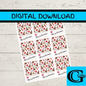 Printable Christmas Gift Tags | Instant Download | Printable Merry Christmas Gift Tags | DIY Christmas Tags | Digital Christmas Gift Tags