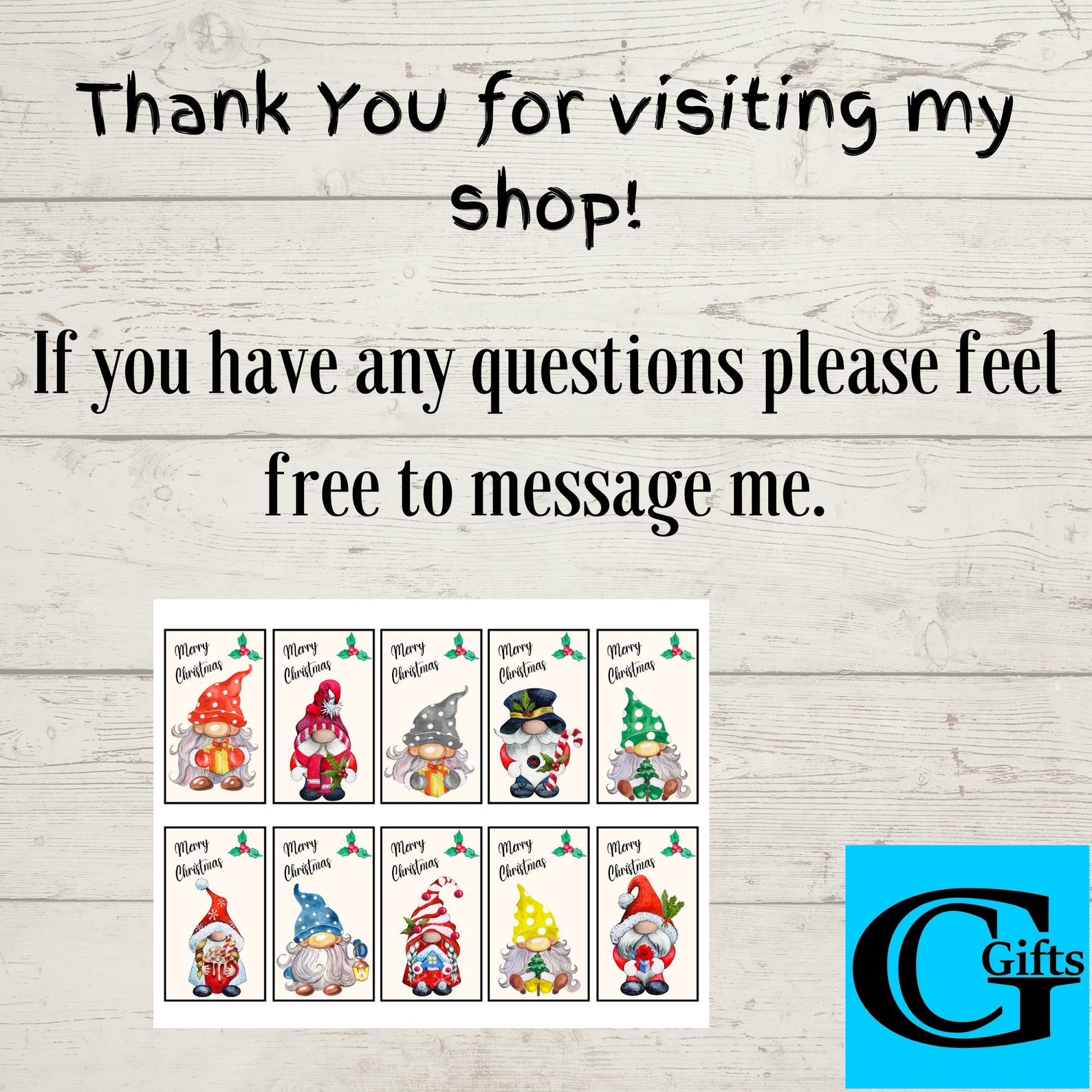 Christmas Tags Printable Gnome Christmas Gift Tags Instant - Etsy