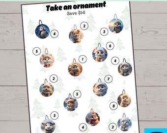 Take An Ornament Savings Challenge, Money Savings Challenge, Instant Download, Printable PDF