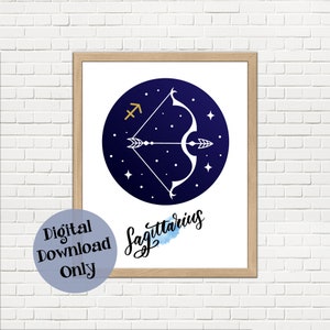 Schütze Astrologie Sternzeichen Wall Art Decor Print