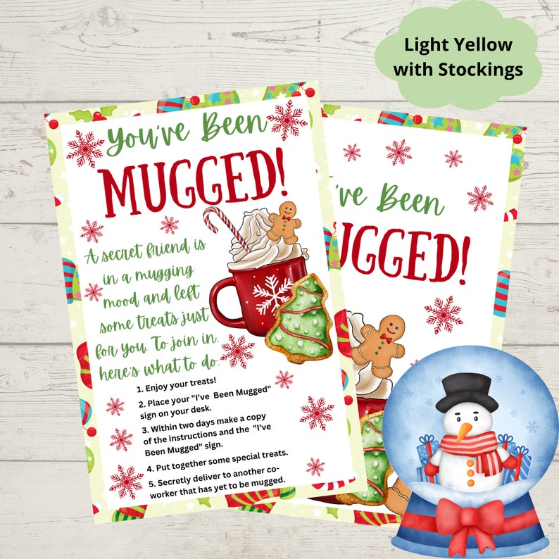 Youve Been Mugged Printable Ive Been Mugged Coworker Game Christmas Youve Been Mugged Printable Ive Been Mugged Coworker Game Christmas