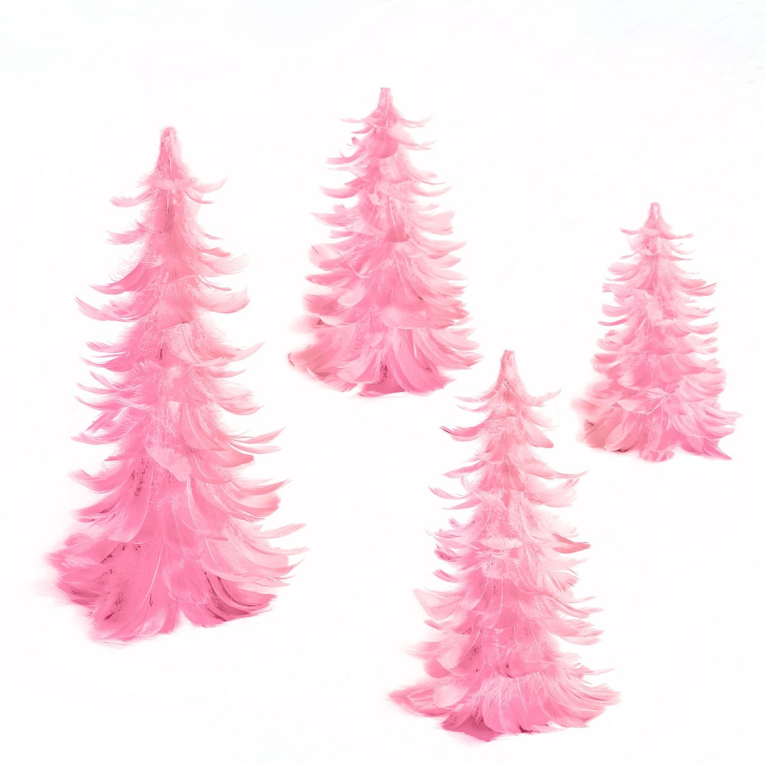 Light Pink Feather Trees for Decorative Holiday Events and Home Decor S