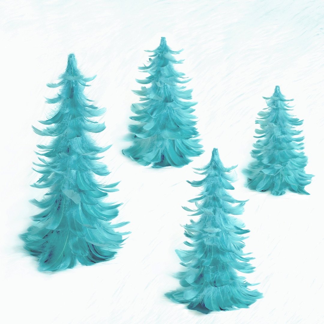 Feather Tree Turquoise Robin's Egg Blue Christmas Trees for Holiday