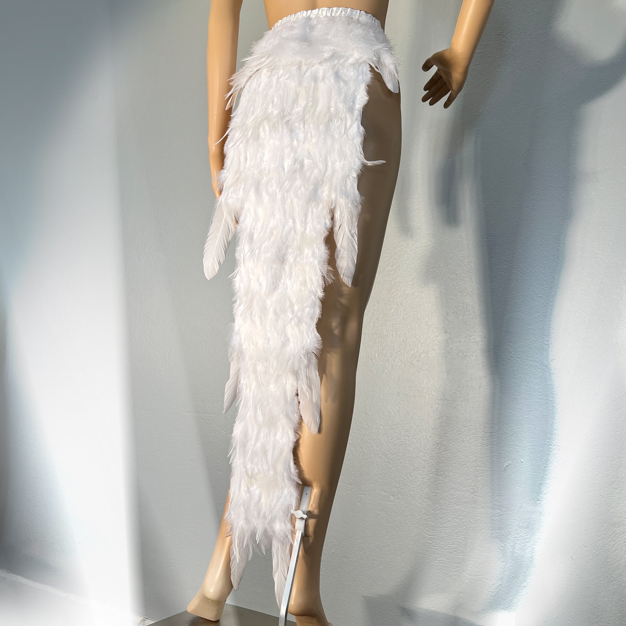 Long Feather Skirt - Etsy