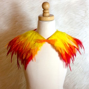 Heihei Moana Inspired Feather Costume Wrap Top - Phoenix Colors - Youth
