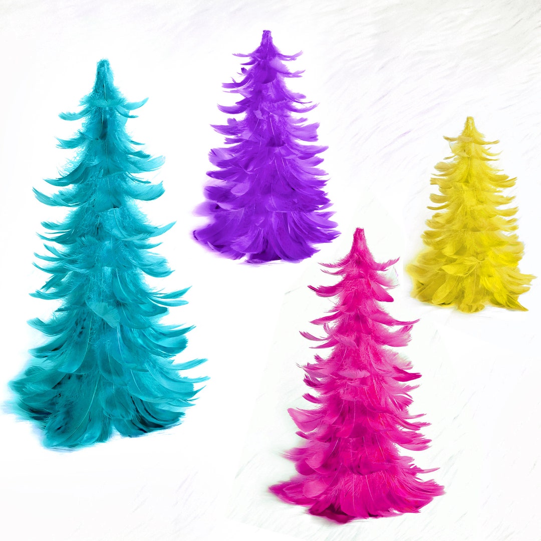 Decorative Colorful Feather Trees for Holiday Festive Home Decor