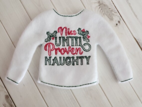 naughty elf sweaters