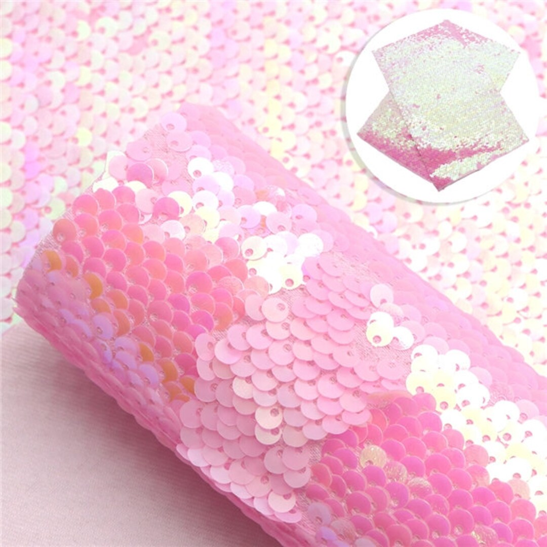 Pink Reversible Sequin Fabric Fabric Sheet full Sheet Etsy