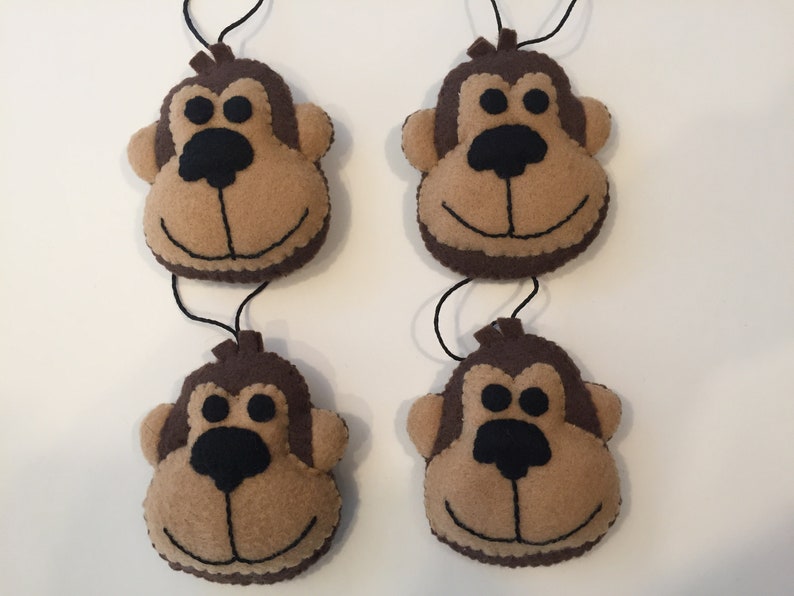 Felt Zoo Animal Ornaments Bear Elephant Giraffe | Etsy