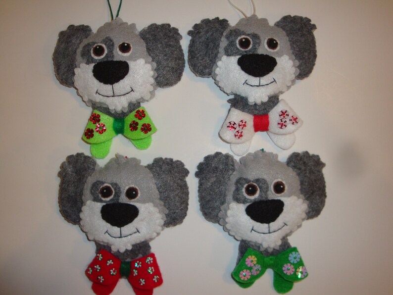 Felt Zoo Animal Ornaments Bear Elephant Giraffe | Etsy