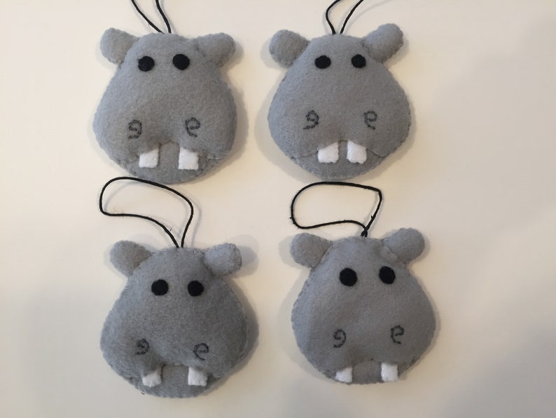 Felt Zoo Animal Ornaments Bear Elephant Giraffe | Etsy