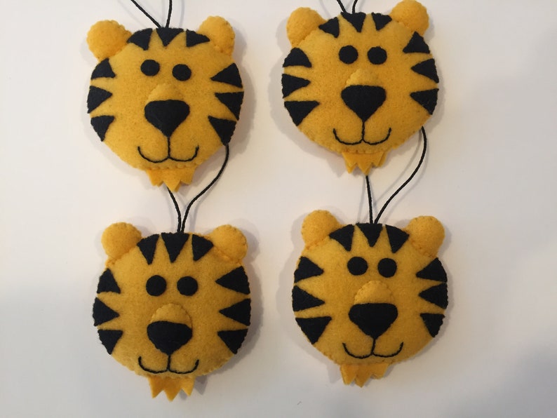 Felt Zoo Animal Ornaments Bear Elephant Giraffe | Etsy